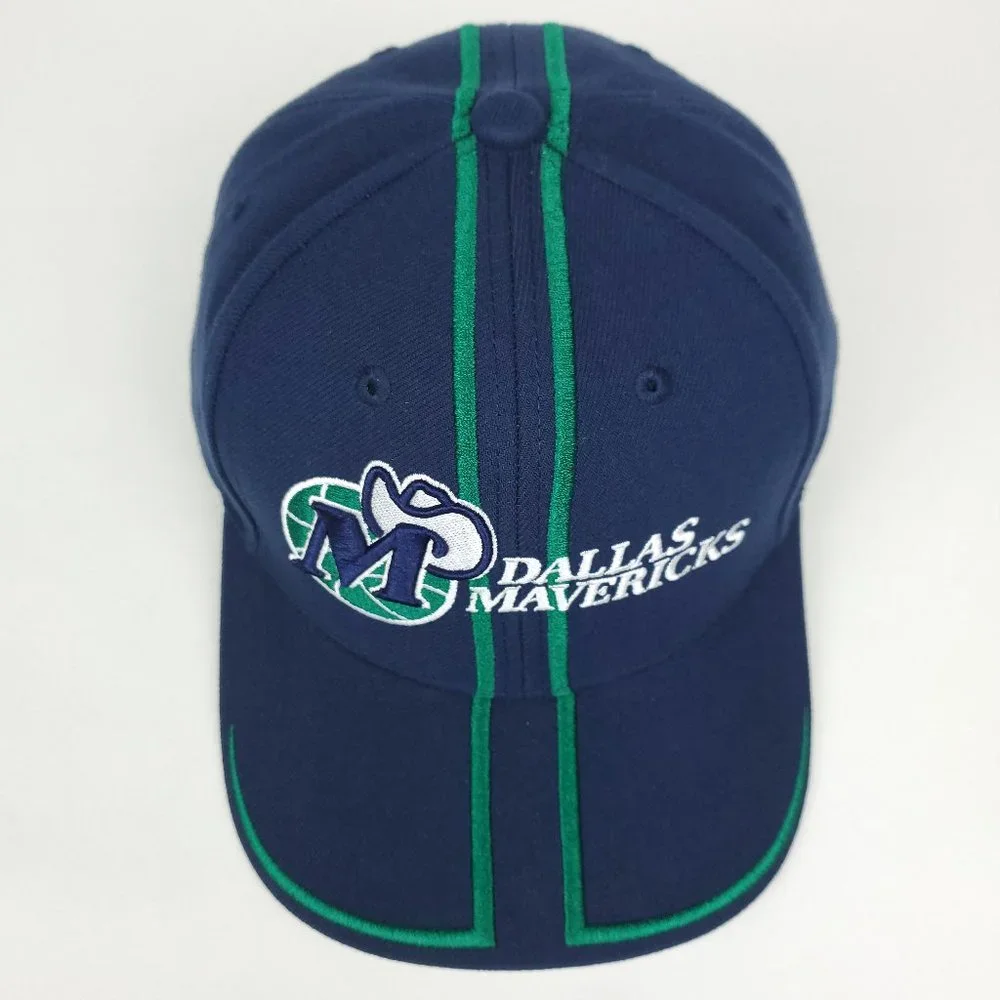Dallas Mavs Mitchell & Ness‎ Strapback Hat 3D Logo Navy '98 NBA Draft Cap NWT